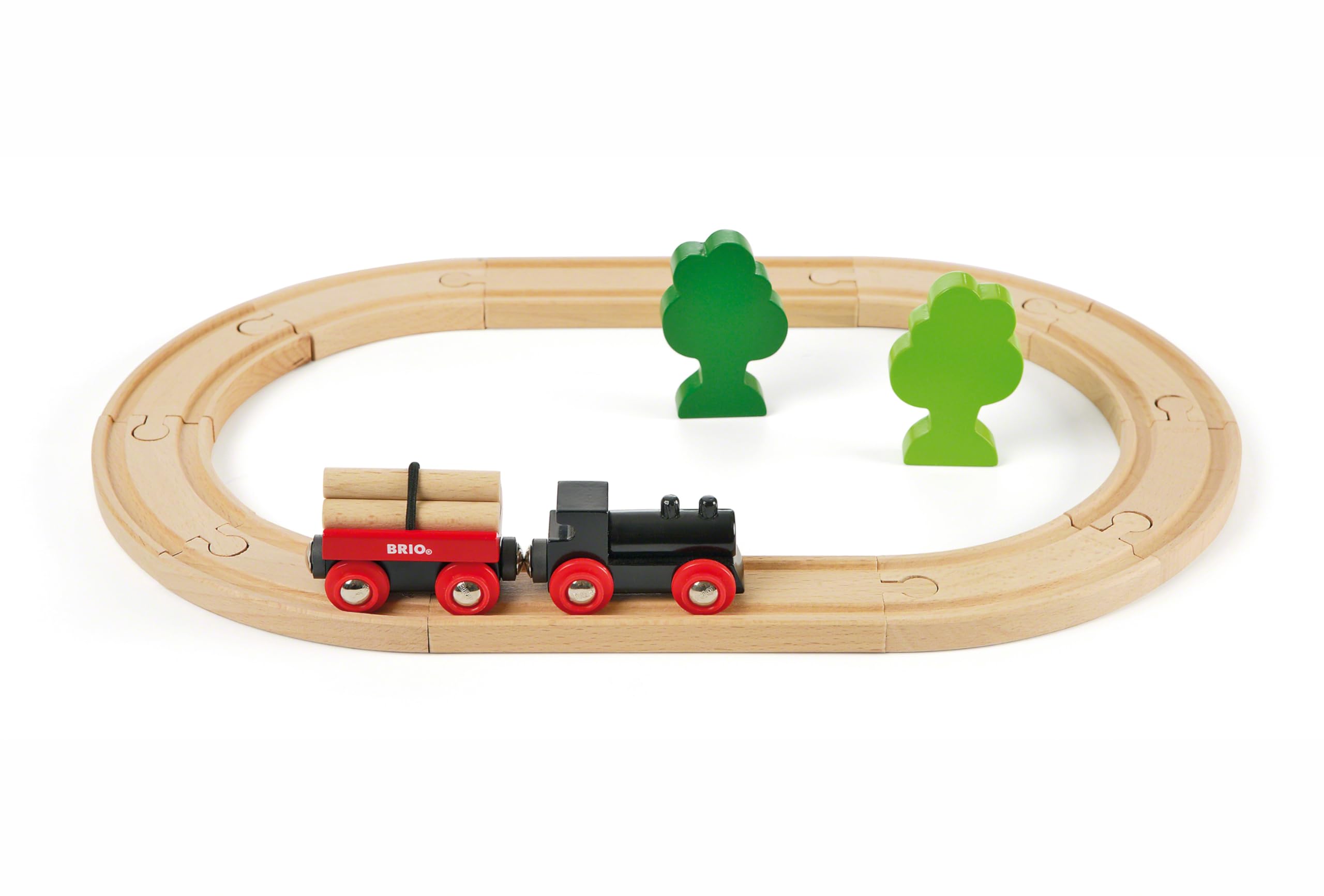 Amazon.co.jp: BRIO 木製レール 知育玩具 小さな森の基本レールセット